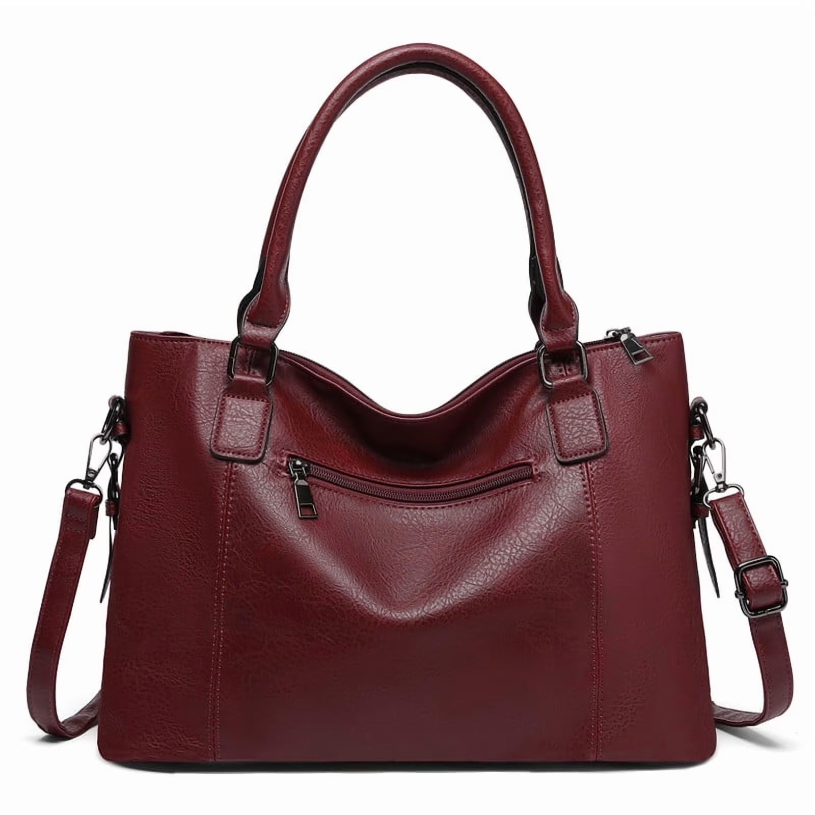 Satchel Handbag for Women with Shoulder Strap Medium Top Handle Purse Crossbody Bag Soft Leather Work Tote