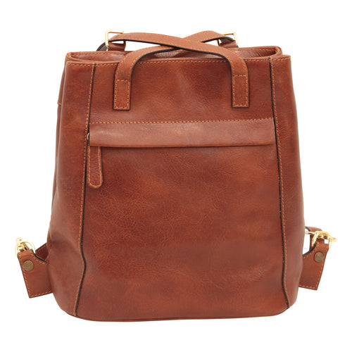 Backpack Shoulder Mahogany — Calfskin Premium