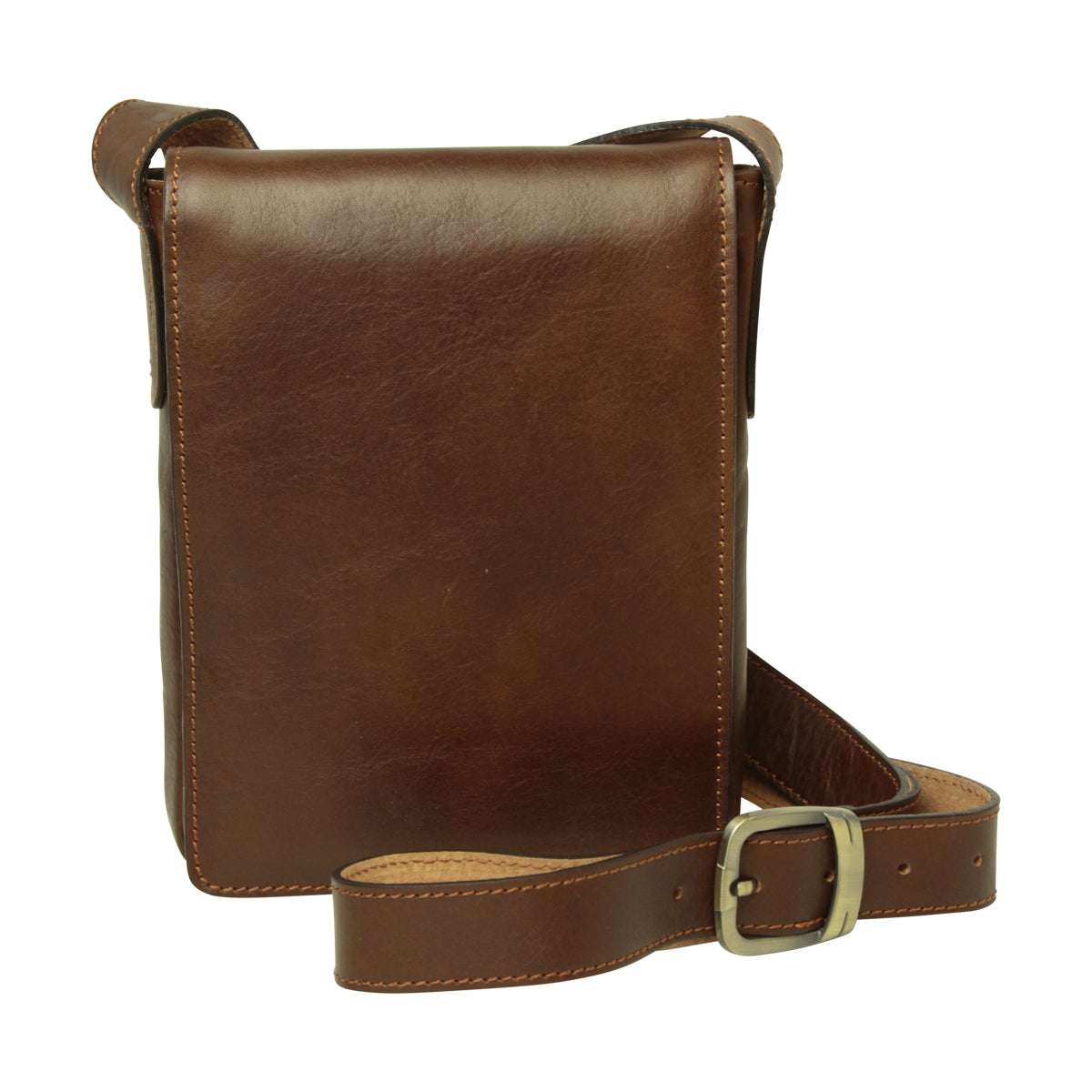 Crossbody Chestnut — Cuero Cowhide Premium