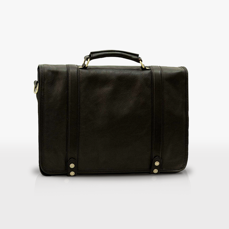 Briefcase Black — Calfskin Nappa Leather