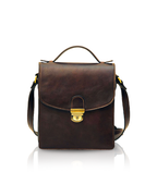 Briefcase Shoulder Bag Brown Colonial — Full-Grain Leather