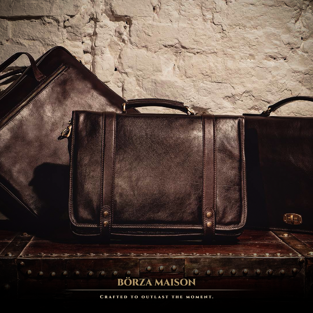 Briefcase Black — Calfskin Nappa Leather