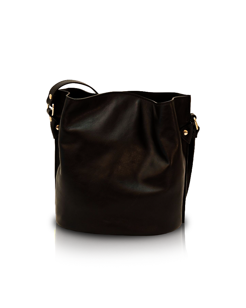 Shoulder Bag Black — Cowhide Leather