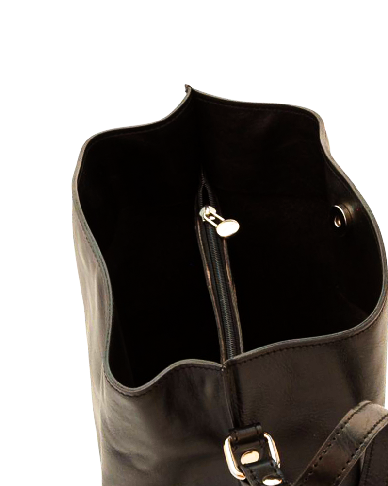 Shoulder Bag Black — Cowhide Leather