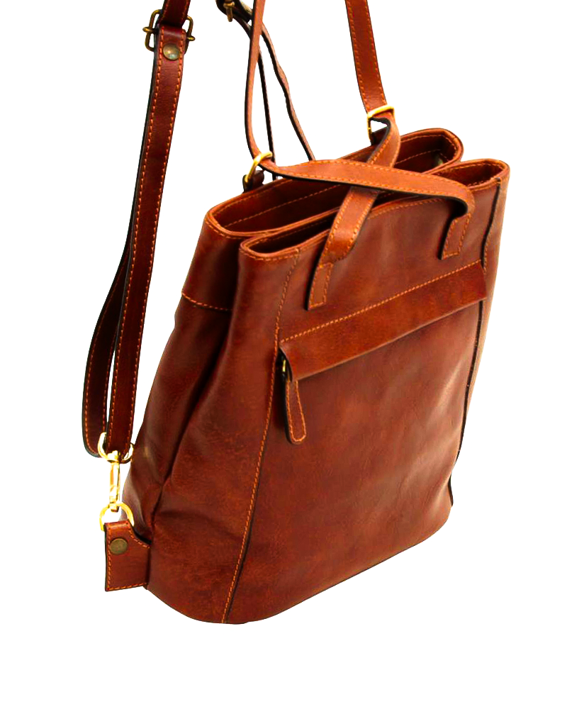 Backpack Shoulder Mahogany — Calfskin Premium