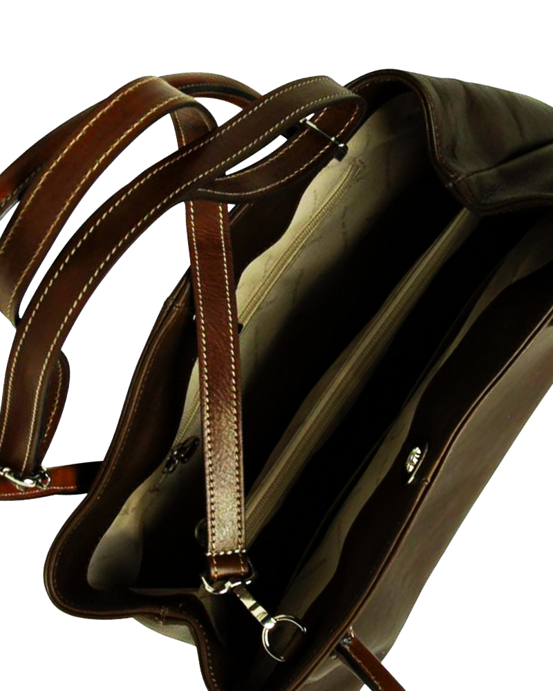 Two-Handle Mahogany — Leather Full-Grain Bicolor
