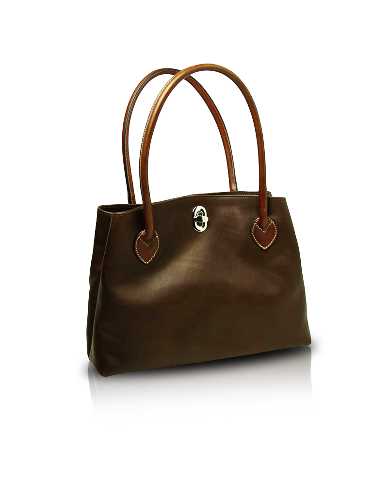 Two-Handle Mahogany — Leather Full-Grain Bicolor