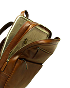 Travel Backpack — Full-Grain Calfskin Leather | Chestnut