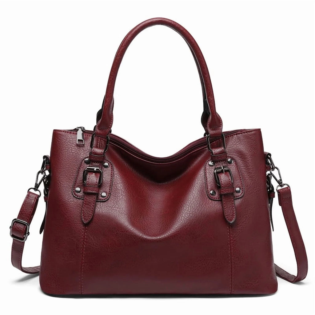 Satchel Handbag for Women with Shoulder Strap Medium Top Handle Purse Crossbody Bag Soft Leather Work Tote